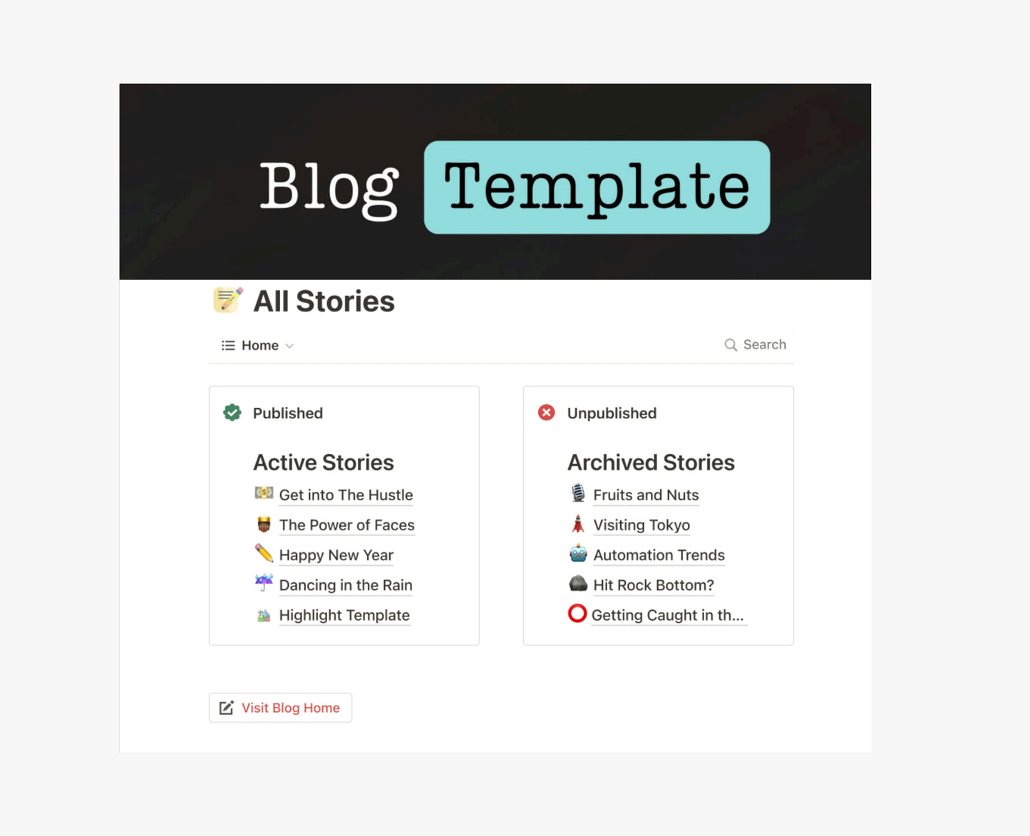 Blog Website Template
