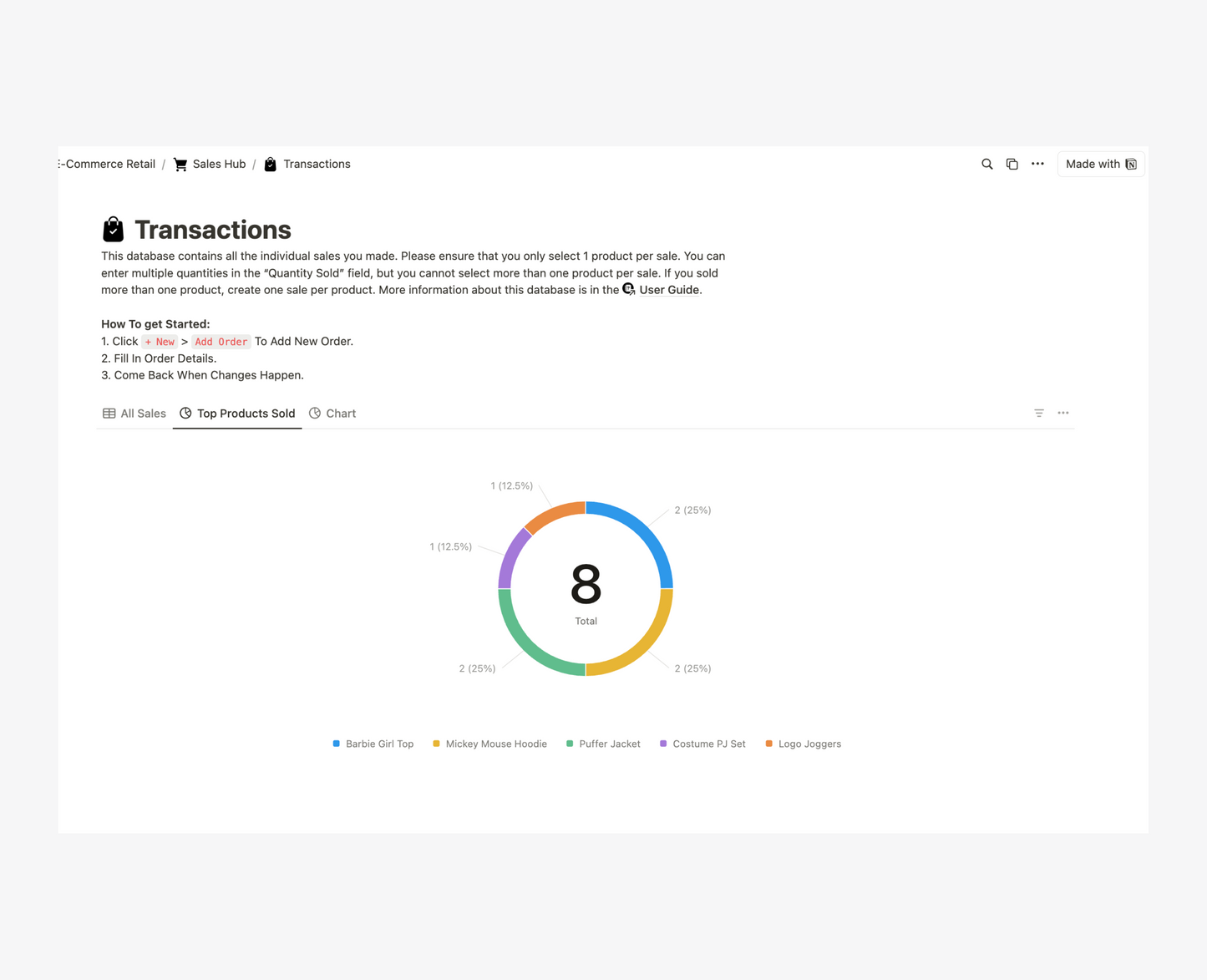 Notion E-Commerce Website